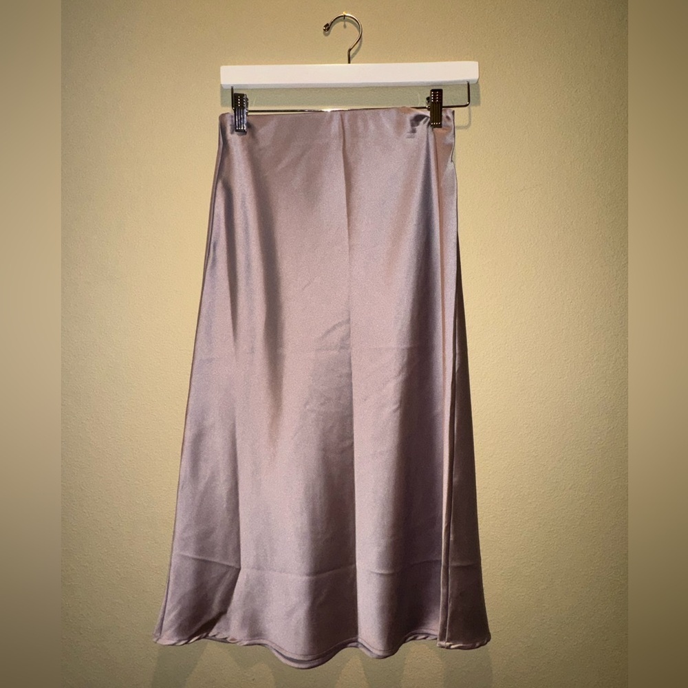 LAVENDER RENEE C MIDI SLIP SKIRT S